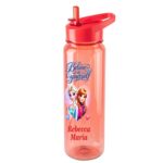 Sticla Apa Copii, Personalizata, Cu Pai, Elsa, Frozen, Rosu, 750ml, BPS019 - imagine 2