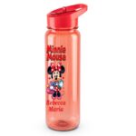 Sticla Apa Copii, Personalizata, Cu Pai, Minnie Mouse, Rosu, 750ml, BPS020 - imagine 4