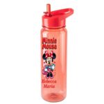 Sticla Apa Copii, Personalizata, Cu Pai, Minnie Mouse, Rosu, 750ml, BPS020 - imagine 2