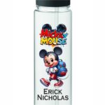 Sticla Apa Copii, Personalizata, Cu Pai, Mickey Mouse, Negru, 750ml, BPS023 - imagine 2