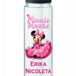 Sticla Apa Copii, Personalizata, Cu Pai, Minnie Mouse, Negru, 750ml, BPS024 - imagine 2