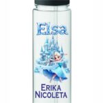 Sticla Apa Copii, Personalizata, Cu Pai, Elsa, Negru, 750ml, BPS025 - imagine 2