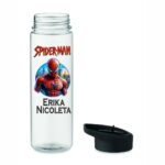 Sticla Apa Copii, Personalizata, Cu Pai, Spiderman, Negru, 750ml, BPS027 - imagine 4