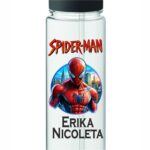 Sticla Apa Copii, Personalizata, Cu Pai, Spiderman, Negru, 750ml, BPS027 - imagine 2