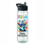 Sticla Apa Copii, Personalizata, Cu Pai, Stitch, Negru, 750ml, BPS029