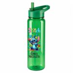 Sticla Apa Copii, Personalizata, Cu Pai, Stitch, Verde, 750ml, BPS074 - imagine 4