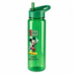 Sticla Apa Copii, Personalizata, Cu Pai, Mickey Mouse, Verde, 750ml, BPS075 - imagine 4