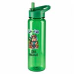 Sticla Apa Copii, Personalizata, Cu Pai, Minecraft, Verde, 750ml, BPS078 - imagine 4