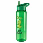 Sticla Apa Copii, Personalizata, Cu Pai, Dino, Verde, 750ml, BPS081 - imagine 3