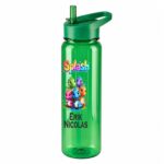 Sticla Apa Copii, Personalizata, Cu Pai, Splash Dino, Verde, 750ml, BPS082 - imagine 4