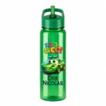 Sticla Apa Copii, Personalizata, Cu Pai, Cars, Verde, 750ml, BPS083