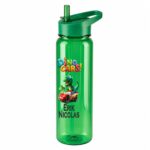 Sticla Apa Copii, Personalizata, Cu Pai, Dino Cars, Verde, 750ml, BPS084 - imagine 4