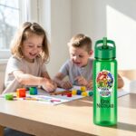 Sticla Apa Copii, Personalizata, Cu Pai, FIFA, Verde, 750ml, BPS086 - imagine 2