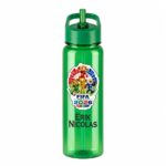 Sticla Apa Copii, Personalizata, Cu Pai, FIFA, Verde, 750ml, BPS086