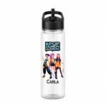 Sticla Apa Copii, Personalizata, Cu Pai, Kpop, Negru, 750ml, BPS087