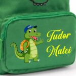 Ghiozdan pentru scoala, Crocodil, 21.5x29 cm, Verde, GS070 - imagine 2