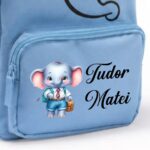 Ghiozdan pentru scoala, Elefant, 21.5x29 cm, Albastru, GS073 - imagine 3