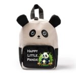 Ghiozdan pentru scoala, Urs Panda, 21.5x29 cm, Negru, GS077