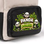 Ghiozdan pentru scoala, Urs Panda, 21.5x29 cm, Negru, GS078 - imagine 3