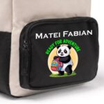 Ghiozdan pentru scoala, Urs Panda, 21.5x29 cm, Negru, GS079 - imagine 2