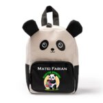 Ghiozdan pentru scoala, Urs Panda, 21.5x29 cm, Negru, GS079