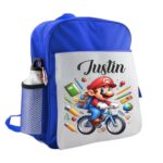 Ghiozdan pentru scoala, Super Mario, 40x32x12 cm, Albastru, GS089 - imagine 2