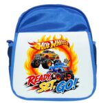 Ghiozdan pentru scoala, Hot Wheels, 40x32x12 cm, Albastru, GS094