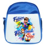 Ghiozdan pentru scoala, Football, 40x32x12 cm, Albastru, GS097
