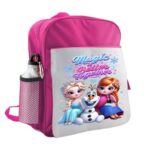 Ghiozdan pentru scoala, Elsa, Frozen, 40x32x12 cm, Roz, GS103 - imagine 2
