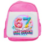 Ghiozdan pentru scoala, Six Seven, 40x32x12 cm, Roz, GS107