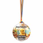 Medalie Personalizata, Gradinita, Grupa Puisorilor, Lemn, Multicolor, 6x6,5cm, MDUV040