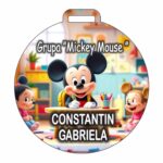 Medalie Personalizata, Gradinita, Grupa Mickey Mouse, Lemn, Multicolor, 6x6,5cm, MDUV041 - imagine 2