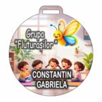 Medalie Personalizata, Gradinita, Grupa Fluturasilor, Lemn, Multicolor, 6x6,5cm, MDUV042 - imagine 2
