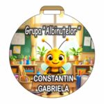 Medalie Personalizata, Gradinita, Grupa Albinutelor, Lemn, Multicolor, 6x6,5cm, MDUV044 - imagine 2