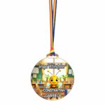 Medalie Personalizata, Gradinita, Grupa Albinutelor, Lemn, Multicolor, 6x6,5cm, MDUV044