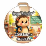 Medalie Personalizata, Gradinita, Grupa Ariceilor, Lemn, Multicolor, 6x6,5cm, MDUV045 - imagine 2