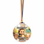 Medalie Personalizata, Gradinita, Grupa Ariceilor, Lemn, Multicolor, 6x6,5cm, MDUV045