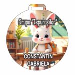 Medalie Personalizata, Gradinita, Grupa Iepurasilor, Lemn, Multicolor, 6x6,5cm, MDUV046 - imagine 2