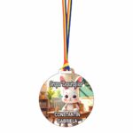 Medalie Personalizata, Gradinita, Grupa Iepurasilor, Lemn, Multicolor, 6x6,5cm, MDUV046