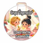 Medalie Personalizata, Gradinita, Grupa Ingerasilor, Lemn, Multicolor, 6x6,5cm, MDUV047 - imagine 2