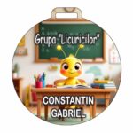 Medalie Personalizata, Gradinita, Grupa Licuricilor, Lemn, Multicolor, 6x6,5cm, MDUV049 - imagine 2