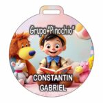 Medalie Personalizata, Gradinita, Grupa Pinochio, Lemn, Multicolor, 6x6,5cm, MDUV050 - imagine 2
