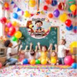 Medalie Personalizata, Gradinita, Grupa Pinochio, Lemn, Multicolor, 6x6,5cm, MDUV050 - imagine 3