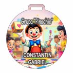 Medalie Personalizata, Gradinita, Grupa Pinochio, Lemn, Multicolor, 6x6,5cm, MDUV051 - imagine 2
