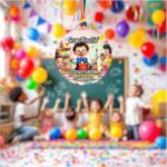 Medalie Personalizata, Gradinita, Grupa Pinochio, Lemn, Multicolor, 6x6,5cm, MDUV051 - imagine 3