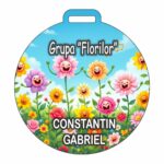 Medalie Personalizata, Gradinita, Grupa Florilor, Lemn, Multicolor, 6x6,5cm, MDUV052 - imagine 2