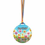 Medalie Personalizata, Gradinita, Grupa Florilor, Lemn, Multicolor, 6x6,5cm, MDUV052