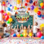 Medalie Personalizata, Gradinita, Grupa Disney, Lemn, Multicolor, 6x6,5cm, MDUV054 - imagine 3