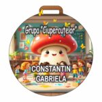 Medalie Personalizata, Gradinita, Grupa Ciupercutelor, Lemn, Multicolor, 6x6,5cm, MDUV056 - imagine 2