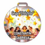 Medalie Personalizata, Gradinita, Grupa Stelutelor, Lemn, Multicolor, 6x6,5cm, MDUV057 - imagine 2